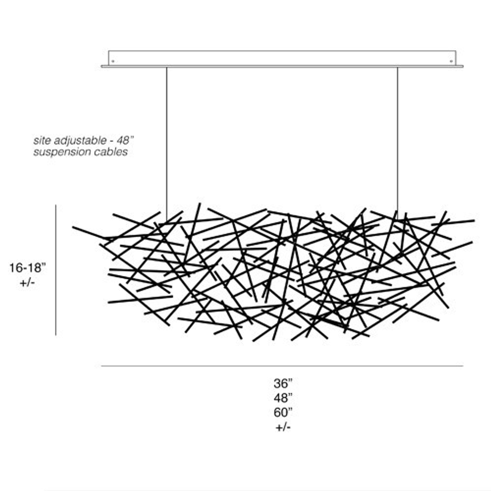 The Criss Cross LED Chandelier