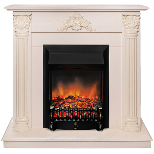 Каминокомплект Real Flame Stefania WT-F612 с очагом Fobos Lux Black RC
