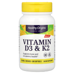 Healthy Origins, Vitamin D3 & K2, 180 Softgels