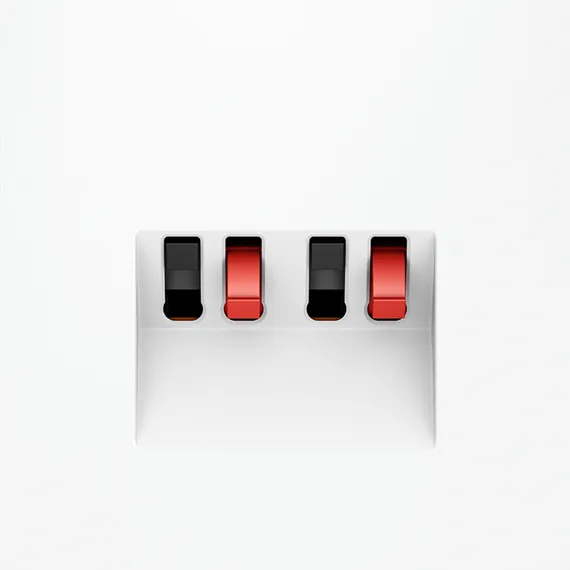 Розетка акустическая 4-местная Voltum S70 Белый матовый VLS060302