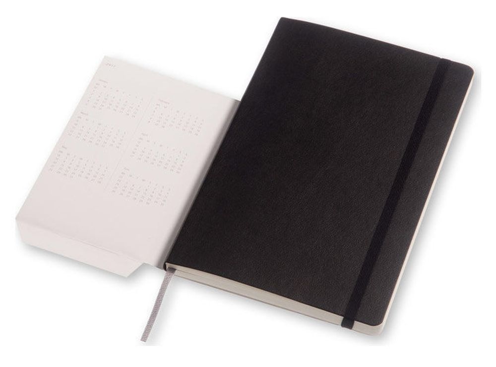 Еженедельник Moleskine Academic Weekly Large 130х210мм 18мес 208стр черный (DHB18WN3)
