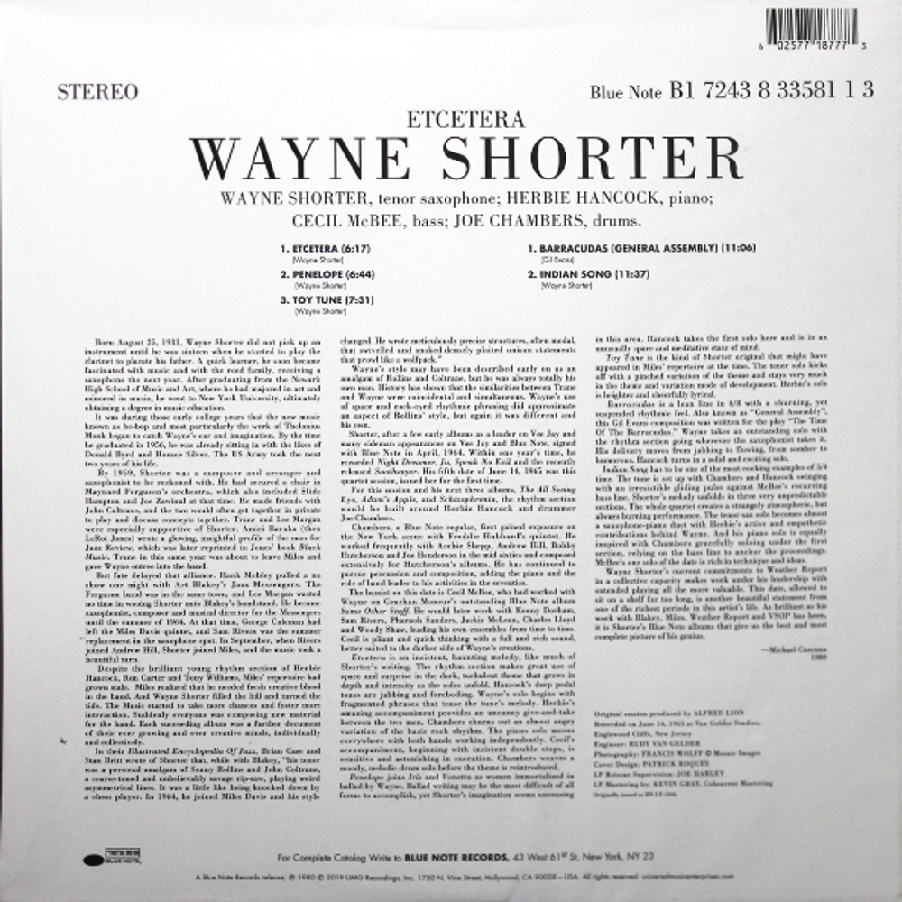 Wayne Shorter / Etcetera (LP)