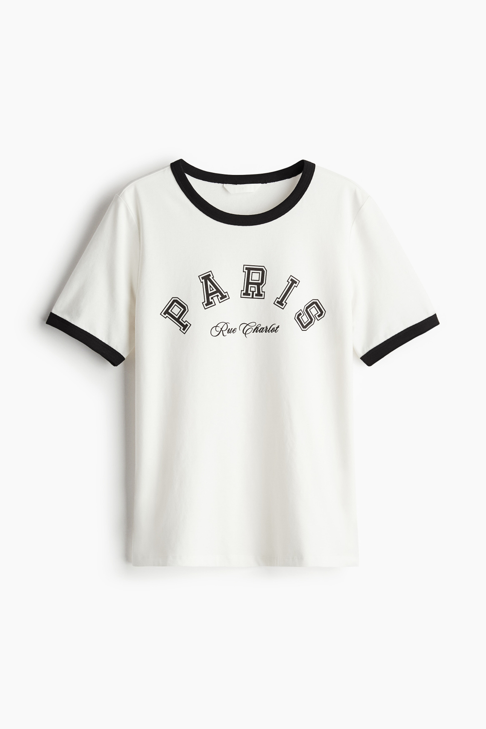 Облегающая футболка с надписью Paris - H&M
