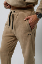 Штаны NIKE флис.5657В (беж.)