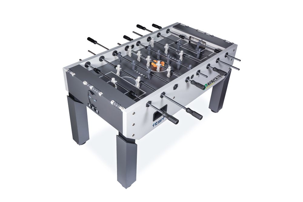 Игровой стол - футбол "NineStar Iron Pro ITSF Grey" (144х75,5х90)_D3