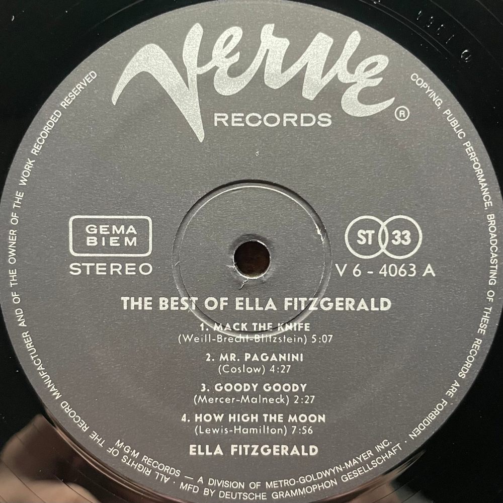 Ella Fitzgerald ‎– The Best Of Ella Fitzgerald (Германия)