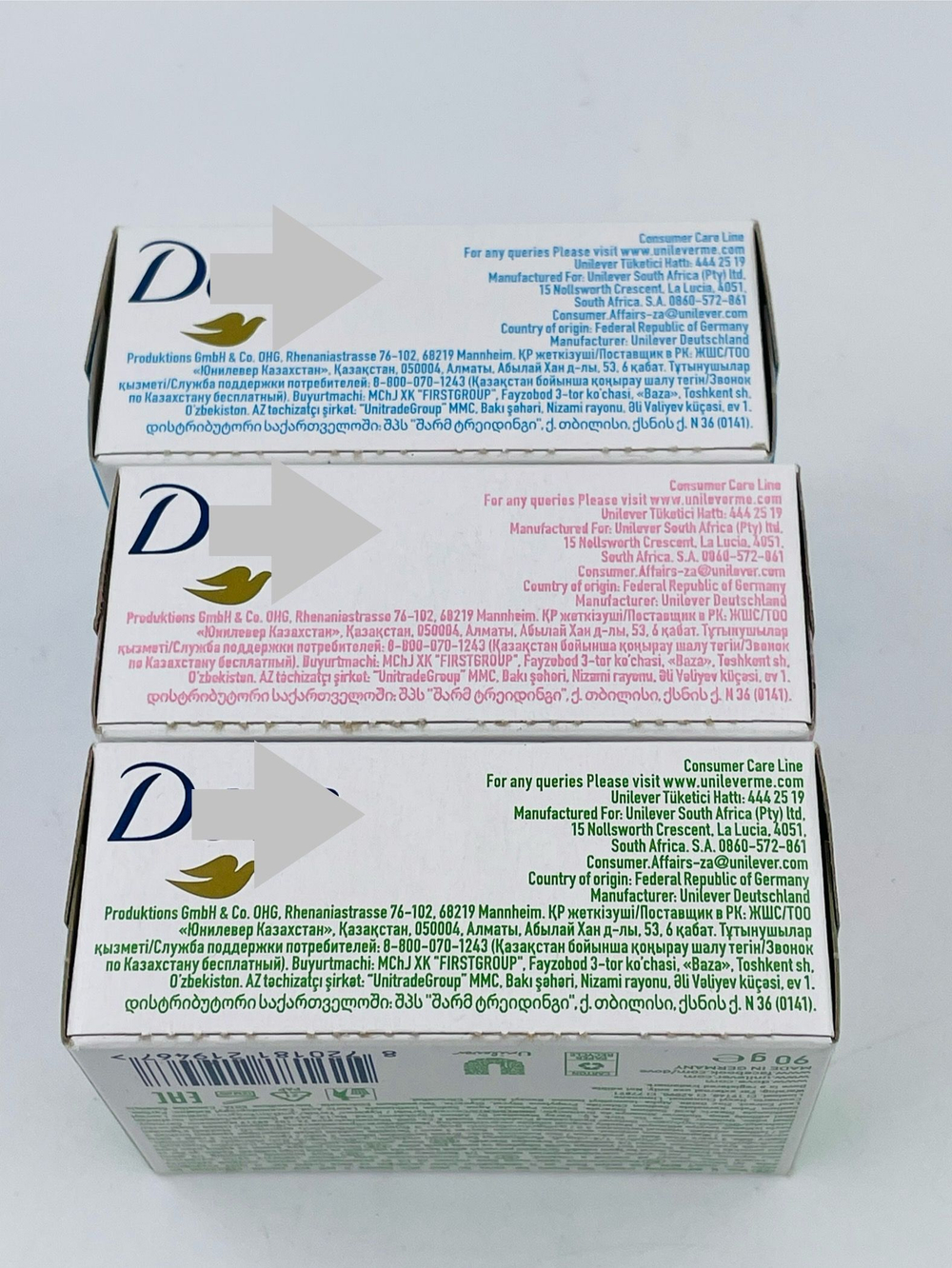 Набор крем-мыла Beauty Cream Bar 3в1, 3 вида (зеленое, голубое, розовое), 270 г (Германия)