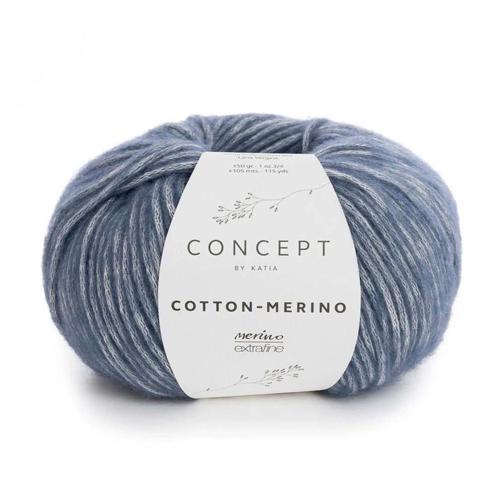 Пряжа Katia (Катя) Cotton-Merino / уп.10 мот. по 50 г, 105 м, 929.50 Пряжа Katia (Катя) Cotton-Merino / уп.10 мот. по 50 г, 105 м, 929.50