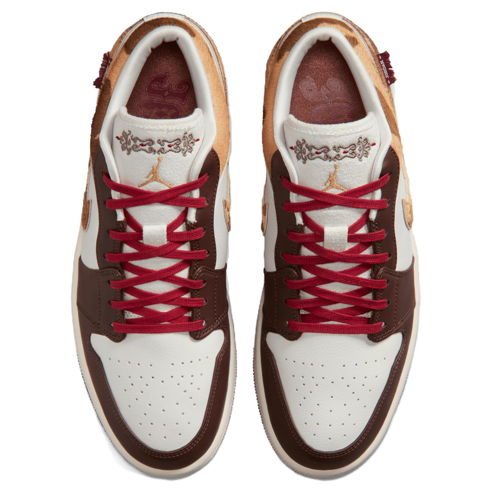 Jordan Air Jordan 1 Cushioning Low top Vintage Basketball Shoes Men's Tan