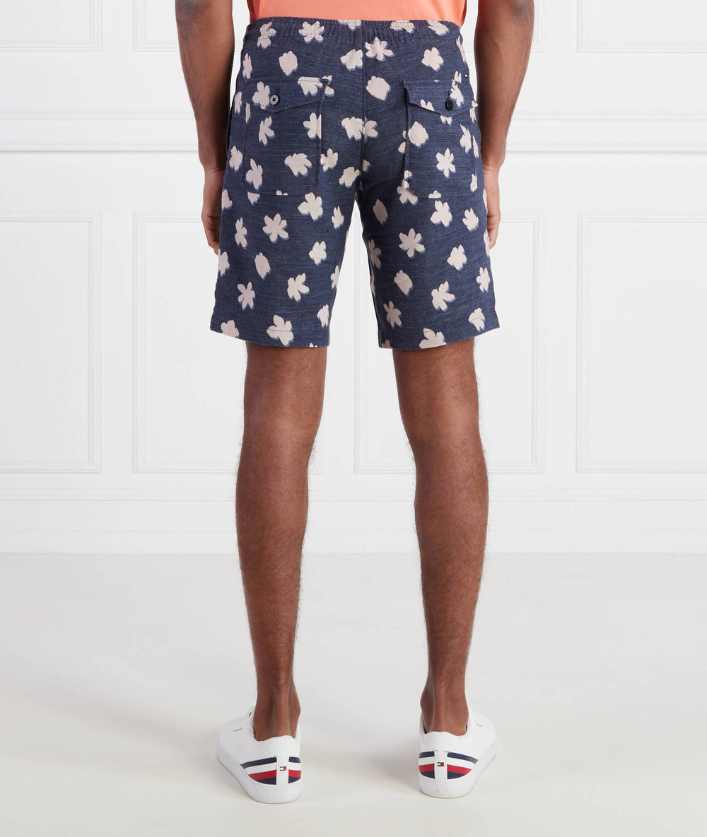 Льняное шорты HARLEM PO TECH LINEN PRINTED Tommy Hilfiger - темно-синий(MW0MW31241)