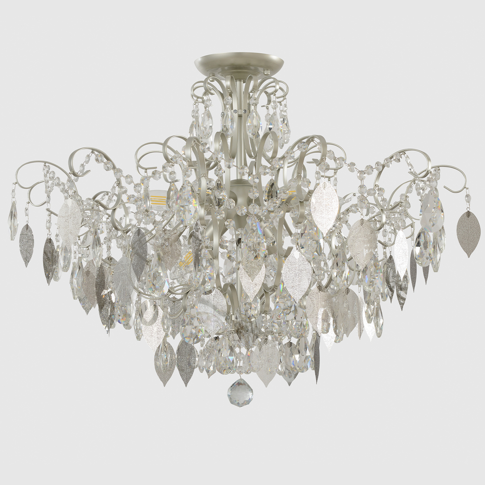 Светильник потолочный Crystal Lux ESMIRALDA PL9 SILVER