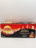 Чай черный Lipton English Breakfast 25 пакетиков по 2 г, 50 г (из Финляндии)