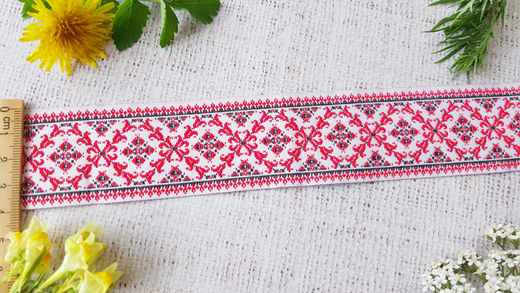 Тесьма текстиль жаккард, ш. 4 см