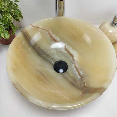 Раковина из оникса Bowl Yellow BO-61102 40x40x15 из натурального камня