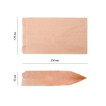 Пакет бумажный с плоским V-дном 170*70*300 мм 40г/м2 бурый, 100шт