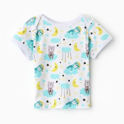 Кофточка для мальчиков 0207 И, Мишка на облаке, р. 62 см 9758483
