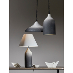 Светильник подвесной sustainable collection, D44х19 см, черный/белый