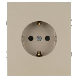 Розетка ЭРА Arktik 16-2102-04 с заземлением 2P+E Schuko со шторками 16А-250В шампань | Эра Arktik