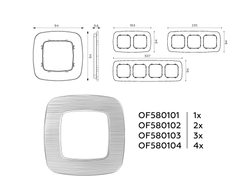 OF580102 Рамка OMEGA Radian (Серебро Металл шлифованный) 2-ая