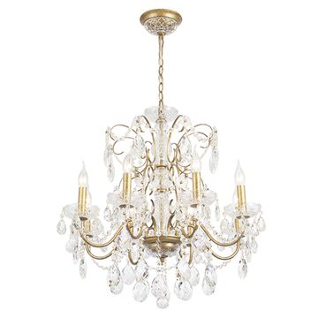 Подвесная люстра 8*E14 ODELIS SP8 GOLD золото Crystal Lux