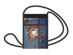 Пенал-косметичка на молнии, с карманом из ПВХ "Джинс" (Пчелка)