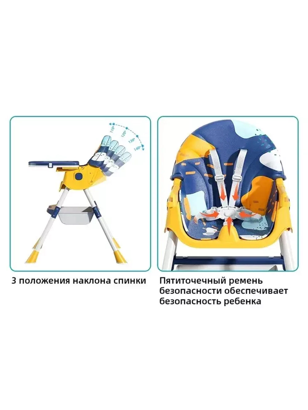 Стул для кормления luxmom Q2 Мятно-Зелёный