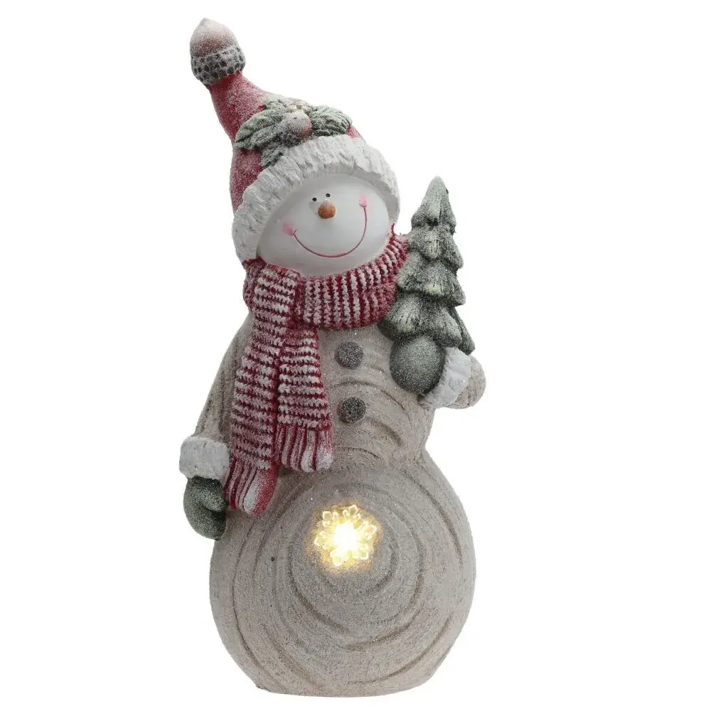 Фигурка декоративная "Снеговик" с подсветкой (АААх3, н/п), L24 W15 H53 см, 2в.