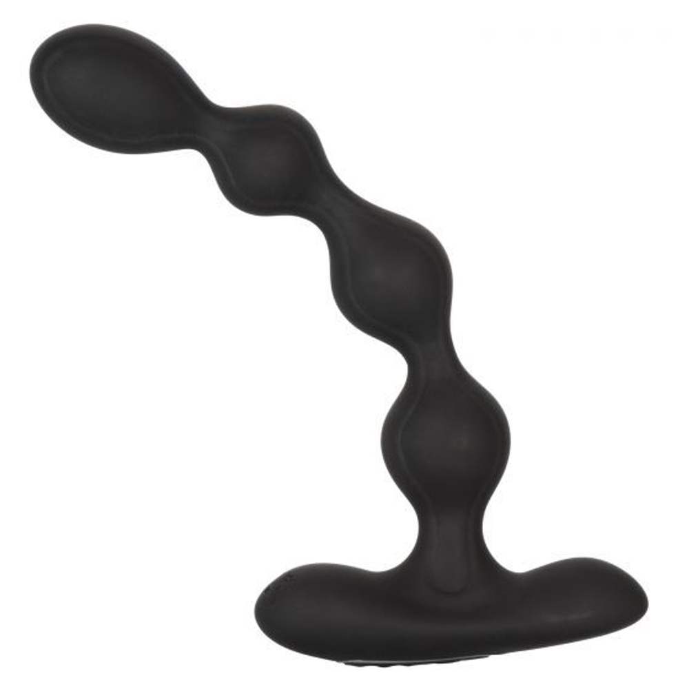 Черный анальный вибростимулятор Eclipse Slender Beads - 17,75 см.