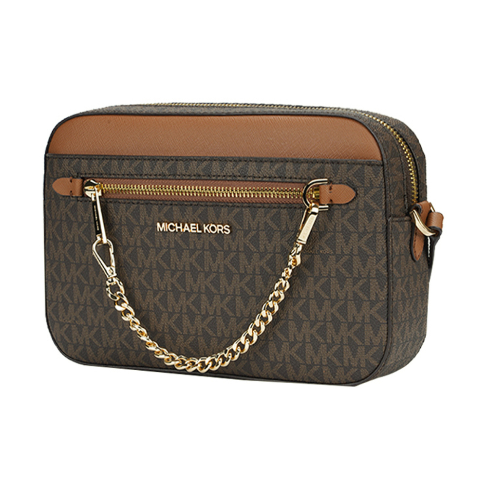 Сумка MICHAEL KORS MK Jet Set LOGO PVC, 35S1GTTC9B-BROWN