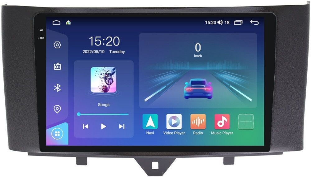 Магнитола для Smart ForTwo/ForFour 2012-2015 - Parafar PF215U2K на Android 13, Быстрая, QLED+2K, CarPlay, 4G SIM-слот
