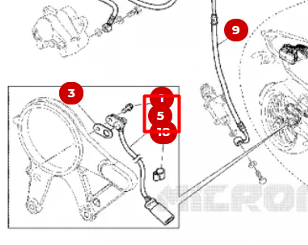 Ducati Датчик ABS задний 55212111B