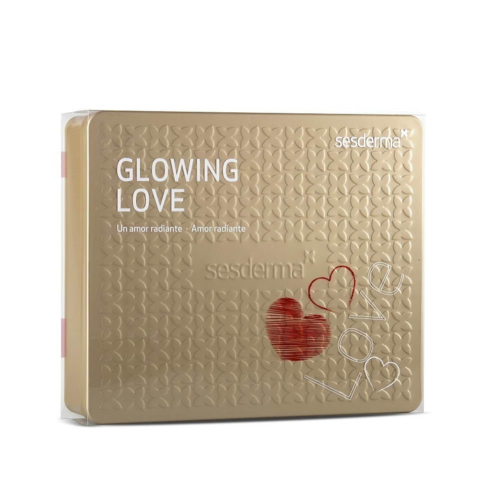 Sesderma GLOWING LOVE - Подарочный набор "Сияние любви" (C-VIT Флюид для сияния кожи 50 мл + C-VIT Средство в ампулах с витамином С 8 шт по 1,5 мл + HIDRADERM HYAL Крем-контур для зоны вокруг глаз 15 мл)