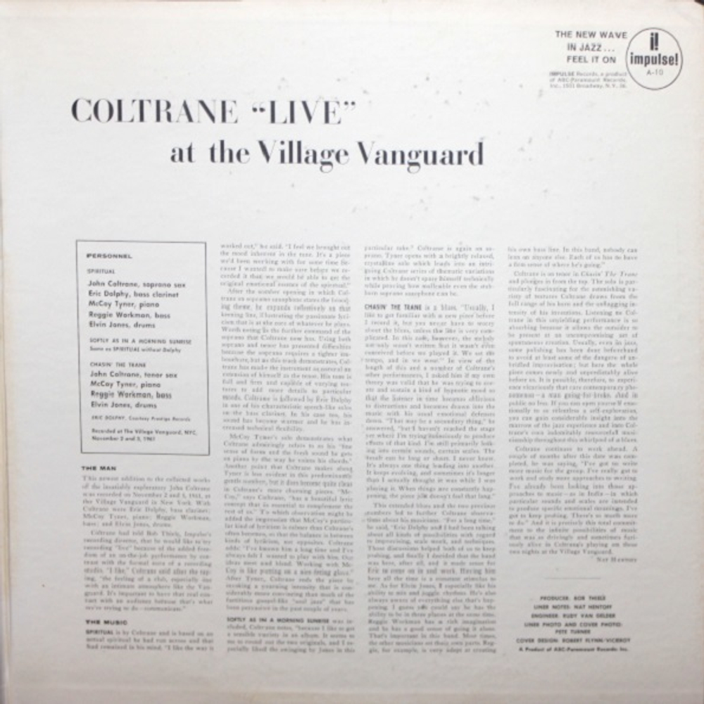 Coltrane / "Live" At The Village Vanguard (LP)