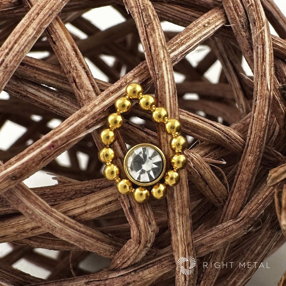 Drop Bead Crystal PVD Yellow-