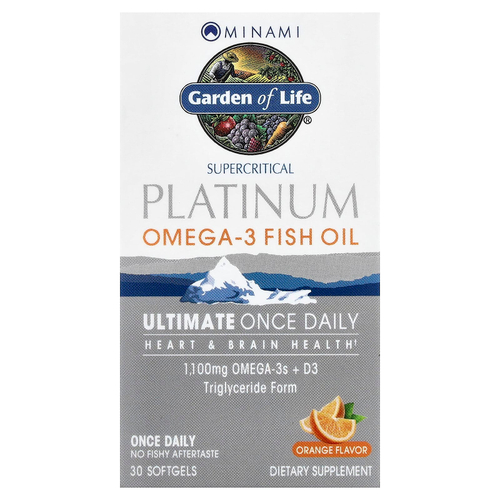 Minami Nutrition, MorEPA Platinum, Формула для ежедневного приема с Омега-3 и витамином D3, со вкусом апельсина, 30 гелевых капсул
