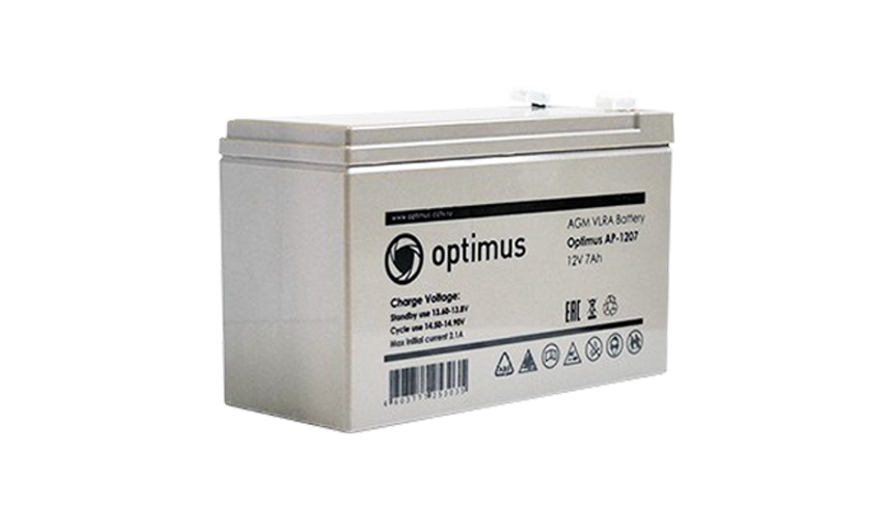 Аккумулятор Optimus АP1207, 7A/h