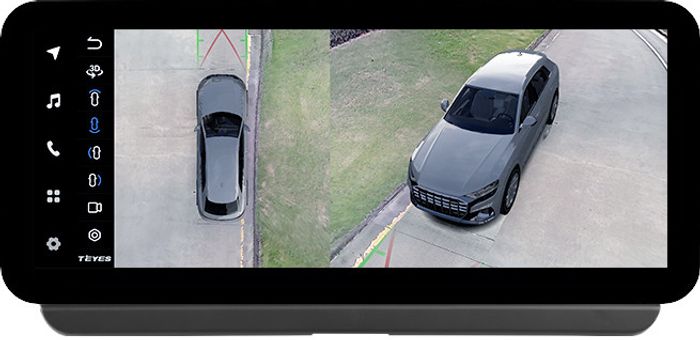 Магнитола для Toyota Corolla E210 2018+ / Corolla Cross (штатная КЗВ, рамка LUX) - Teyes LUX ONE 360 монитор 12.3", Android 10, Быстрая, CarPlay, 4G SIM-слот, 4 камеры в комплекте