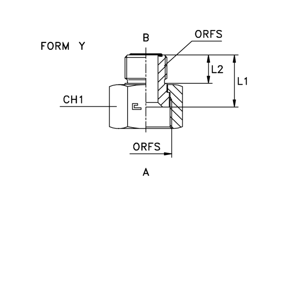 Соединение P D32-06 ORFS 1.11/16 - ORFS 9/16