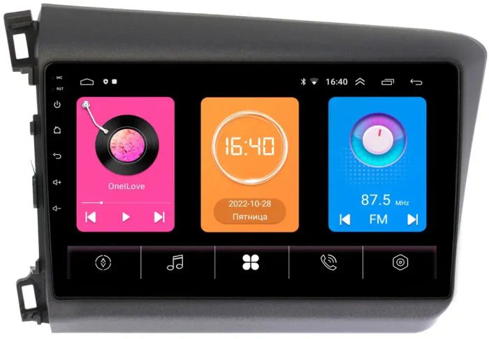 Магнитола для Honda Civic 9 2012 седан - GT9-9166 на Android 10