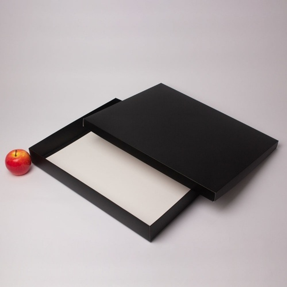 Коробка крышка-дно 50x6x40, черный, картон
