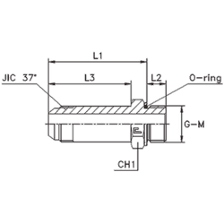 Штуцер FRMC JIC 1.1/16 BSP 3/4 удлин.
