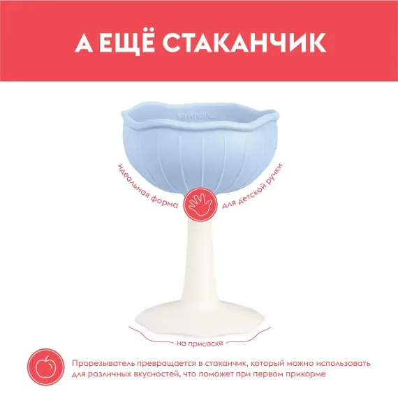 Прорезыватель Mombella Грибочек Голубой