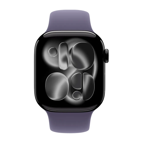 Умные часы Apple Watch Series 11 GPS, 42mm, Jet Black Aluminium Case with Purple Fog Sport Band, M/L