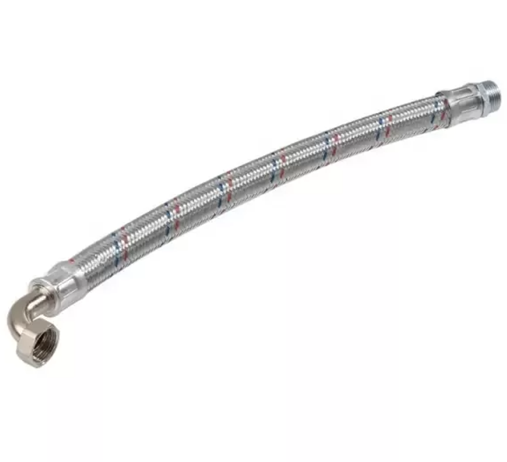 Шланг в мет. опл. угловой 1" 100см г/ш Italtecnica