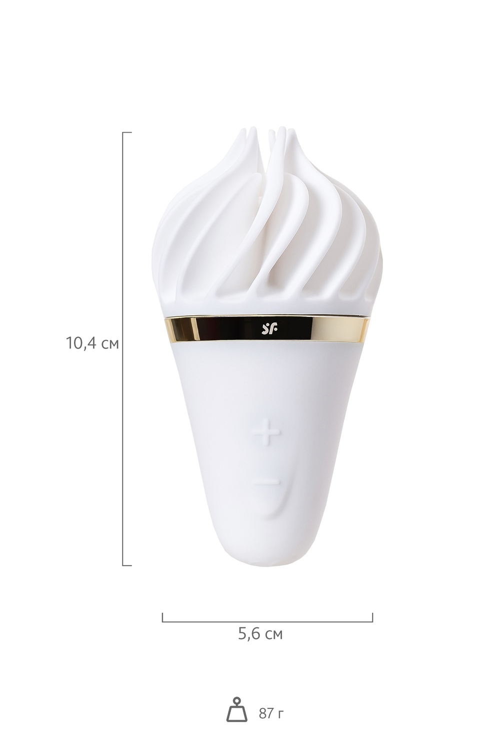 Вибромассажер Satisfyer layons Sweet Treat, силикон, белый, 10,4 см.