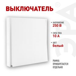 Выключатель ЭРА Arktik 16-1101-01 10АХ-250В белый | Эра Arktik