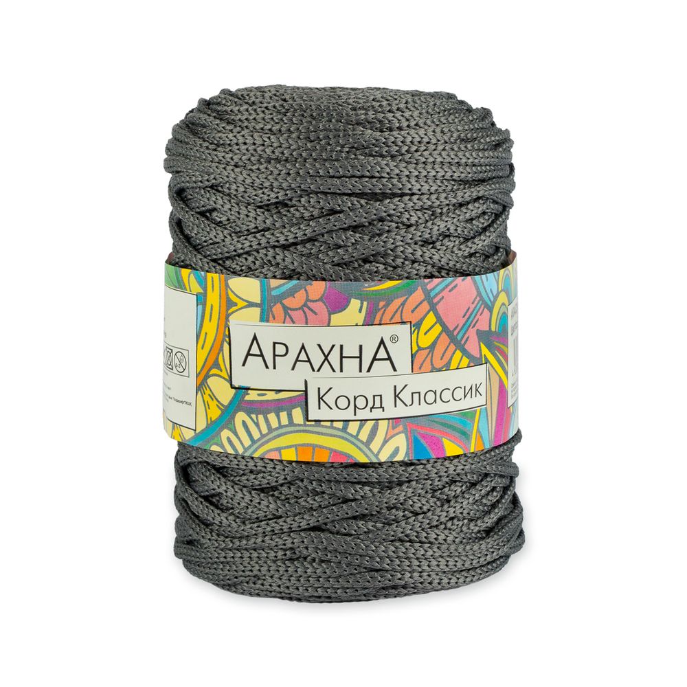Пряжа Arachna Cord Classic / уп.3 мот. по 200 г, ±10 г, 100 м, 16 серый Пряжа Arachna Cord Classic / уп.3 мот. по 200 г, ±10 г, 100 м, 16 серый