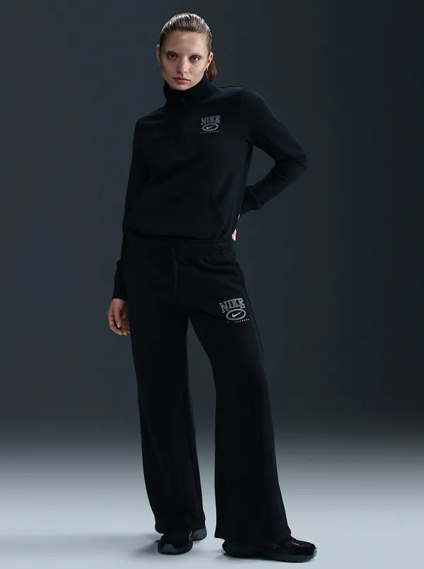 Брюки спортивные женские NIKE W NSW CLUB FLC MR GX WIDE PNT