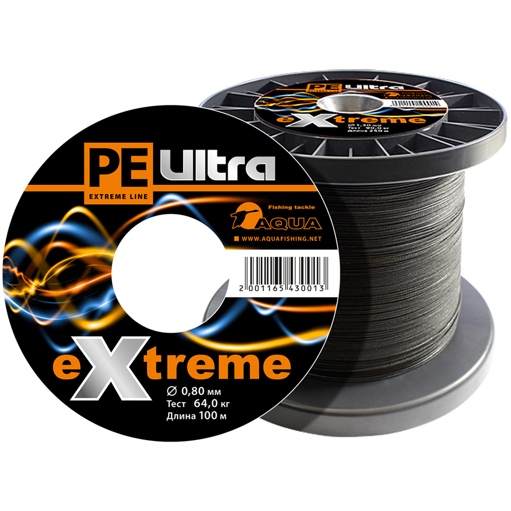Плетеный шнур для рыбалки AQUA PE ULTRA EXTREME