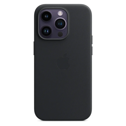 Кожаный чехол с поддержкой MagSafe Apple Leather Case для iPhone 14 Pro, Midnight (Темная ночь)